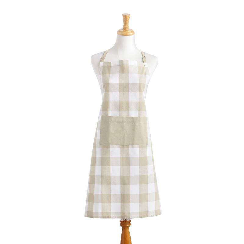 The Gray Barn Emily Gulch Buffalo Check Kitchen Apron with Pocket