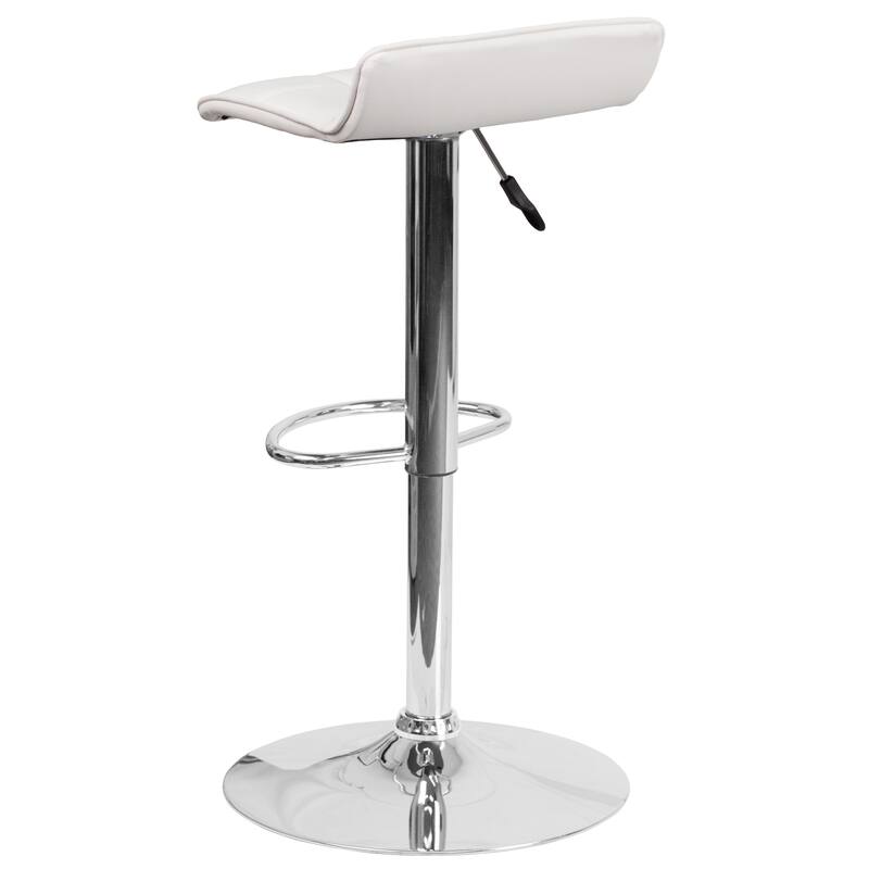 Contemporary Vinyl Adjustable Height Bar Stool - 34.5 to 43"