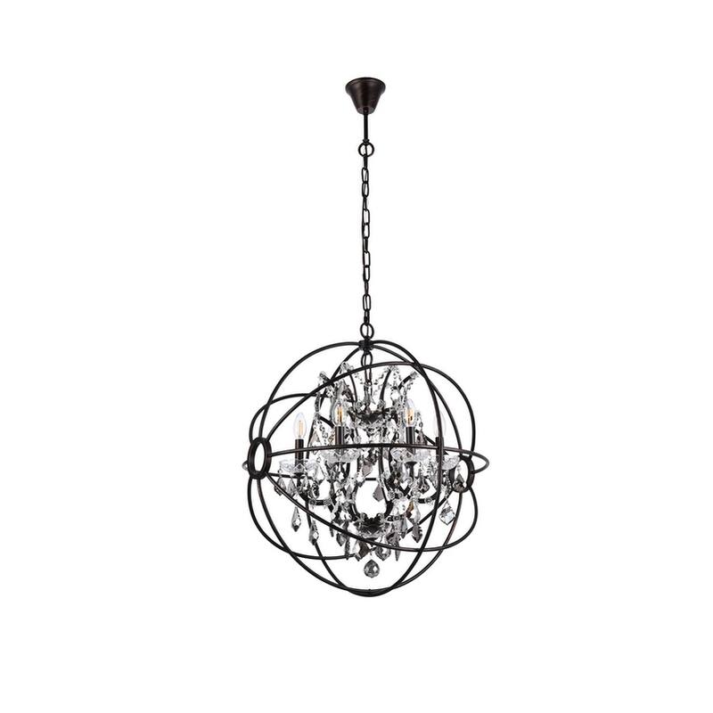 Royce Edge 6 light Dark Bronze Chandelier