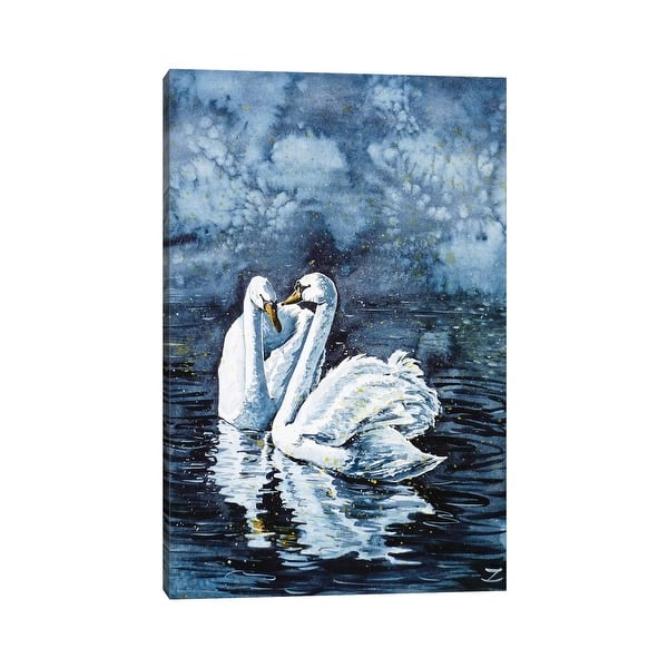 slide 2 of 5, iCanvas "Swan Couple" by Zaira Dzhaubaeva Canvas Print
