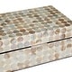 preview thumbnail 34 of 37, Mother of Pearl Handmade Geometric Box with Hinged Lid (Set of 2)