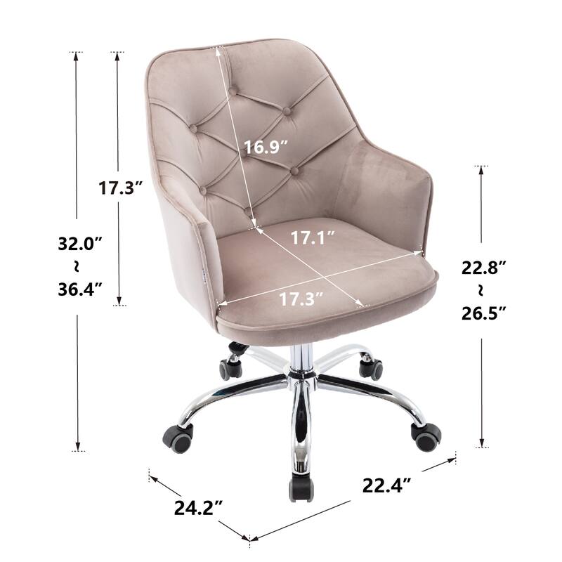 Velvet Swivel Shell Chair for Living Room