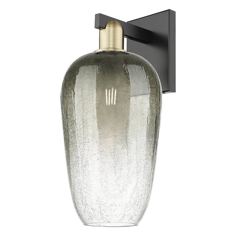 Innovations Lighting 716-1W-11-7 Brookhaven Flute Sconce Brookhaven - Black Antique Brass / Slate