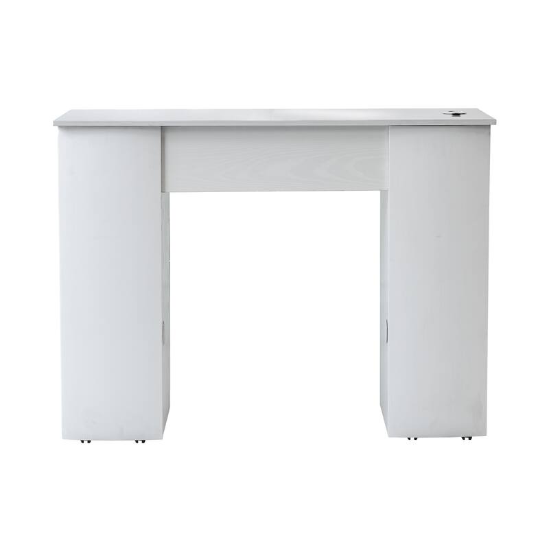 AVIGNON Manicure Table Nail Station Desk Stone Top Acetone Resistant, White - N/A