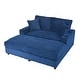 preview thumbnail 32 of 71, GDFStudio - Polyester 50.9" Loveseat Chaise Lounge Chair with Cup Holders
