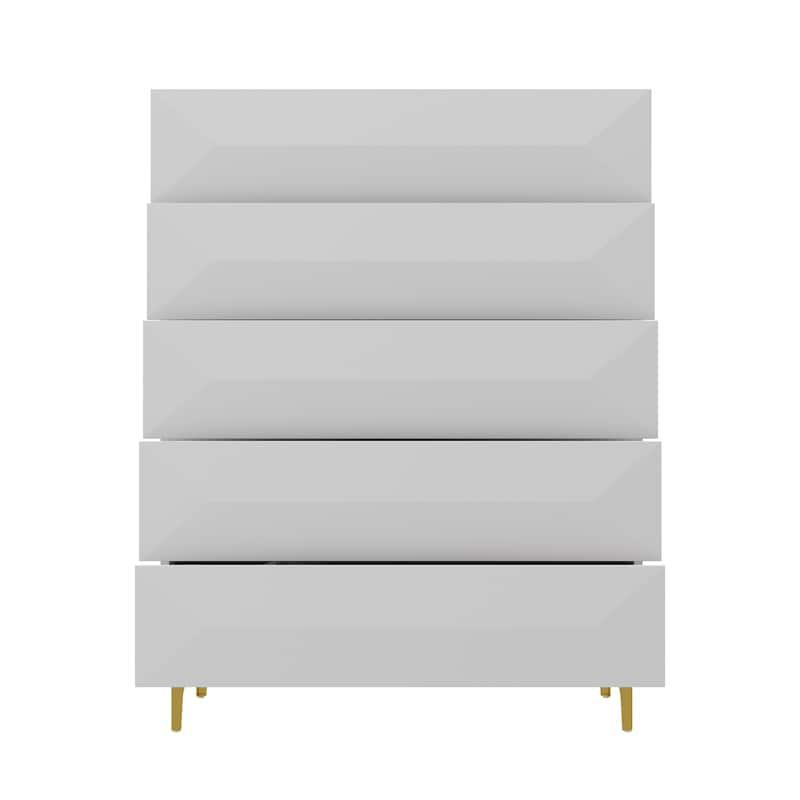 31.5"W Accent Cabinet Chest of Drawers Bedroom Highboy with a Twist - 31.5"x41.3"
