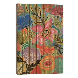 Secret Garden Floral II Print On Wood by Karen Fields - Multi-Color ...