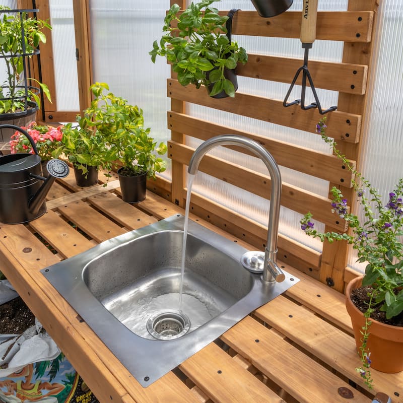 Backyard Discovery Savannah Chalet-Style 14.5' x 12' Cedar Greenhouse