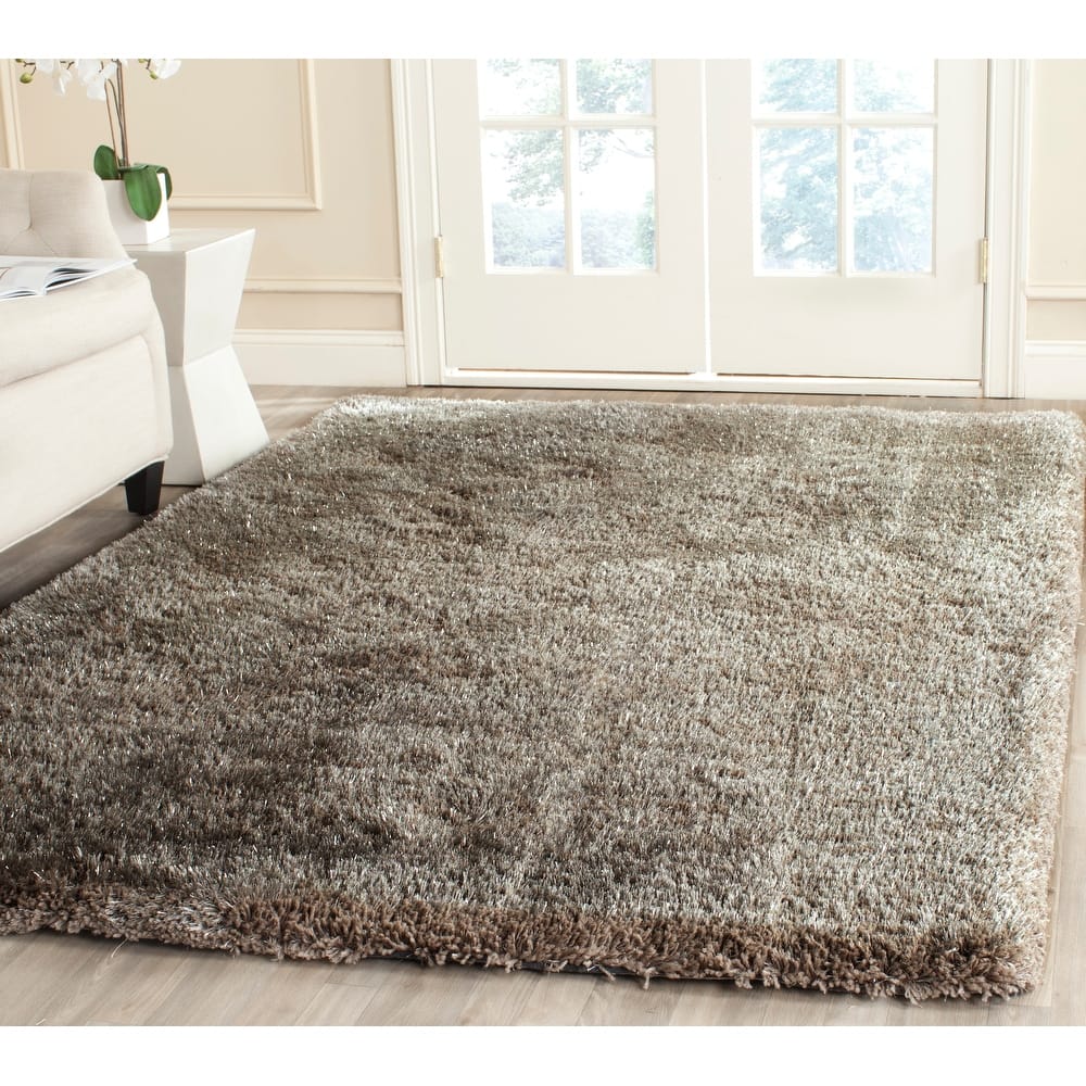 SAFAVIEH Handmade South Kaelyn Deborah Shag Solid Polyester Rug