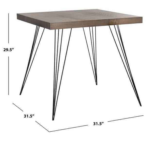 Safavieh MidCentury Wolcott Dark Brown/ Black Accent Table 31.5" x