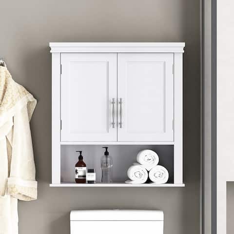 Edgell Modern Wall-Mounted Bathroom Storage Cabinet by Christopher Knight Home