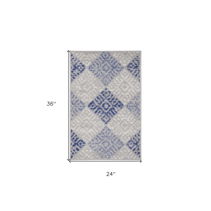 Power Loomed Geometric Modern Stain Resistant Area Rug - 36' X '24' X '0.39