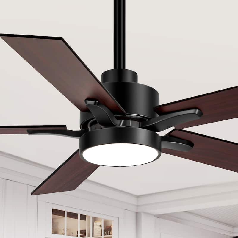 Breezary 52/42-IN LED Ceiling Fan with Light Kit and Remote-5 Blade