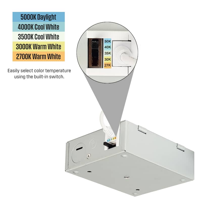 Westinghouse Lighting 10-Watt (65-Watt Equivalent) Slim Recessed LED Downlight, Color Temperature Selectable