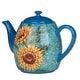 preview thumbnail 3 of 2, Certified International Golden Sunflowers Teapot - 9" x 5.25" x 6.5"