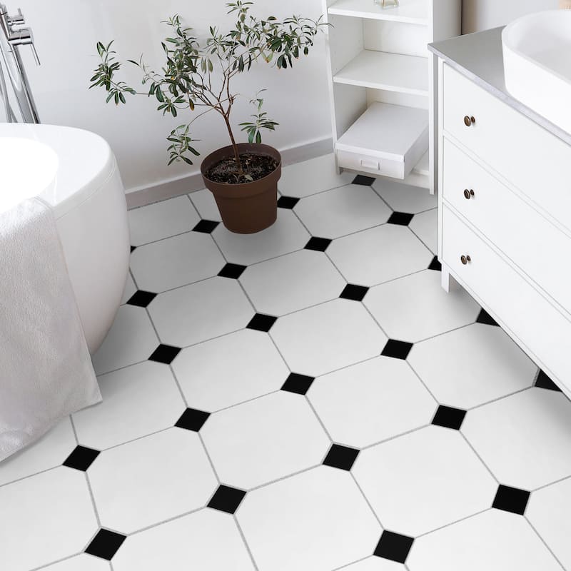 Merola Tile Monocolor Taco Nero 2-5/8" x 2-5/8" Ceramic Floor and Wall Tile