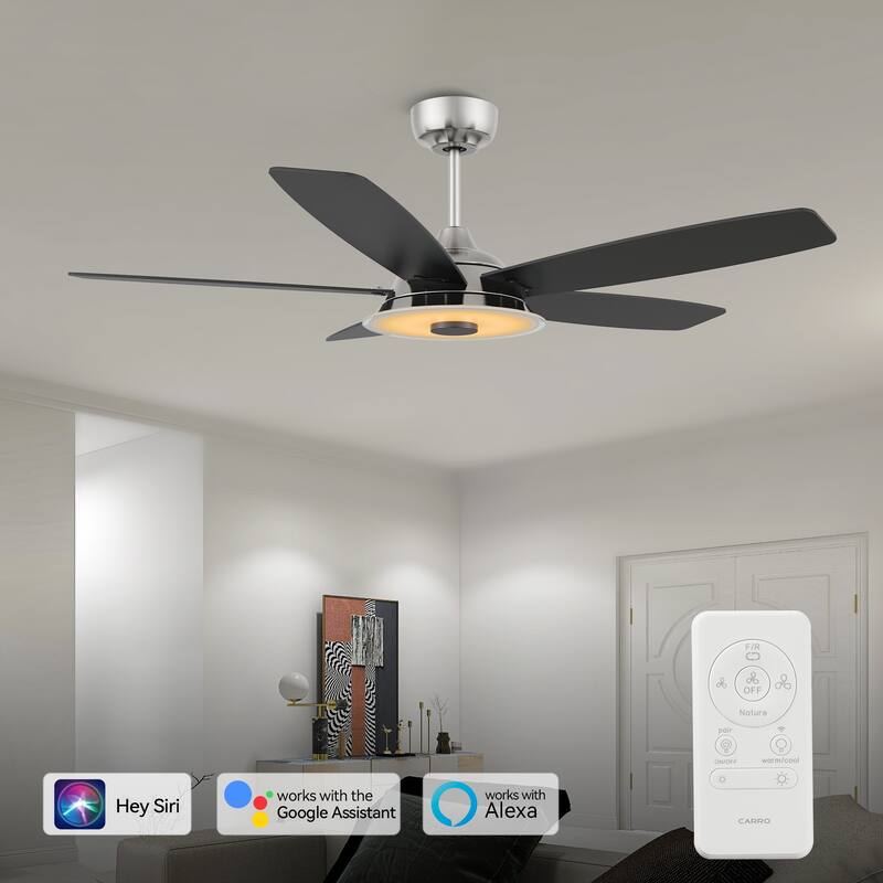 CARRO Harley 52" Smart Ceiling Fan with LED Light and Remote