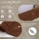 preview thumbnail 66 of 189, Home Weavers Waterford Collection Cotton Toilet Lid Rug | Elastic Fit | Fit Most Standard Toilet Lid | 18"x18"