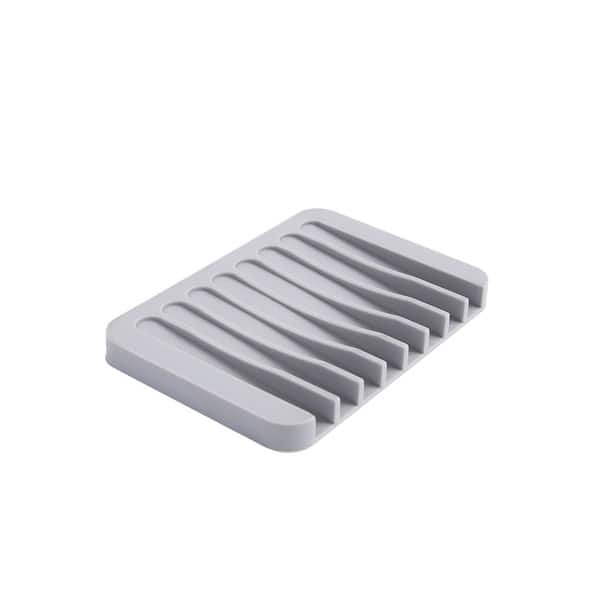 slide 2 of 6, Kenney Freestanding Silicone Soap Dish - Gray - 4.5" L x 3" W 4.5" L x 3" W - Gray