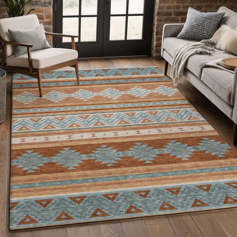 Machine Washable Indoor/ Outdoor Global Heston Chantille Rug