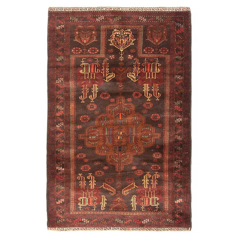 Teimani Black Rug 3'1" x 5'0" - 3'1 x 5'0 - Black - 3'1 x 5'0