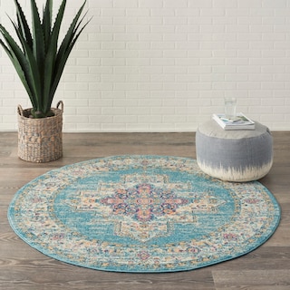 Porch & Den Dobbin Vintage Persian Medallion Farmhouse Area Rug