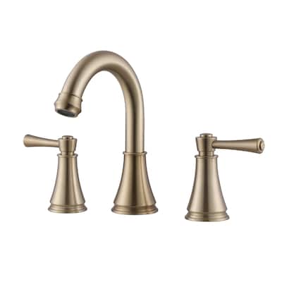 8 Inch Widespread Bathroom Faucet 3 Holes Brass Modern Double Handle Bathroom Sink Basin Vanity Faucets