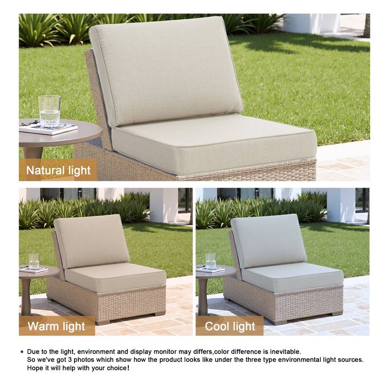 Sunbrella 24"x23"x5" Thick Cushion Outdoor Deep Seat/Back Cushion
