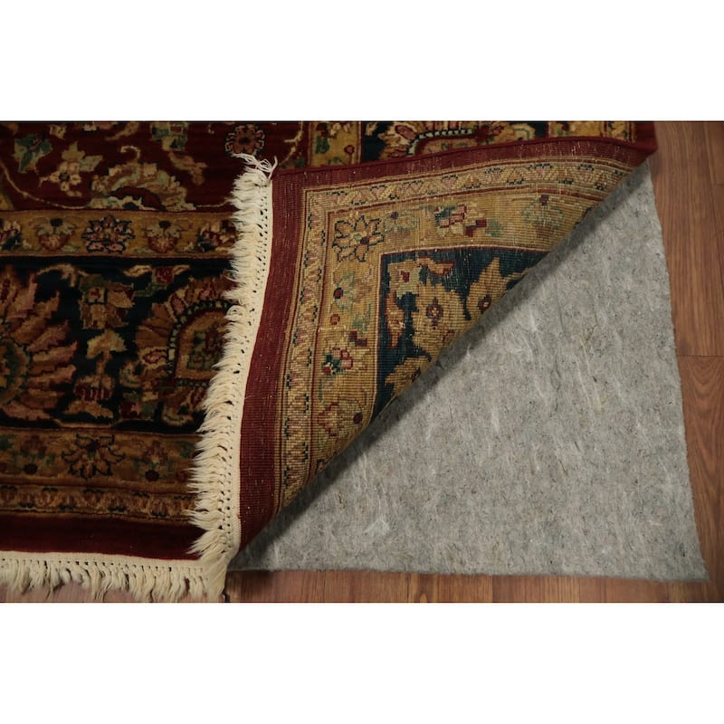 Hand Knotted Oriental 100% Wool Carpet Traditional All-Over Red Agra Area Rug - 10' 0'' X 8' 0''
