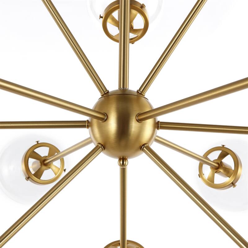 GetLedel 12-Light Modern Sputnik Sphere Chandelier with Glass Globe Shades