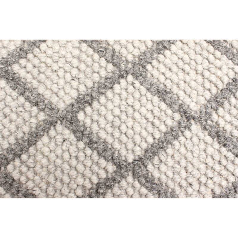 ECARPETGALLERY Braid weave Sienna Light Khaki Wool Rug - 4'11 x 7'10