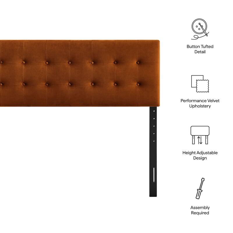 Emily Biscuit Tufted Performance Velvet Headboard