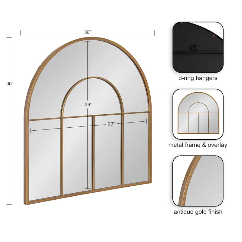 Kate and Laurel Solei Framed Arch Wall Mirror