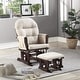 preview thumbnail 34 of 54, Ultimate Nursery Comfort - Glider and Ottoman Set with Reclining Cushion Chair, Rocker Chair with Padded Back and Armrests Black,Dark Gray