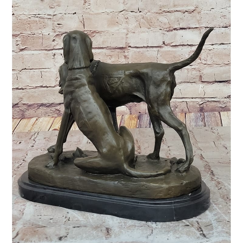 Service Imitative Dogs Hunting Hound Retriever Imitative Dog Hot Cast Bronze Sculpture Statue Decor