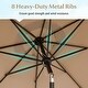 preview thumbnail 7 of 7, Large 9x8 Feet Polyester Fabric Outdoor Patio Umbrella with Wind Vent and Push Button Tilt Crank Handle