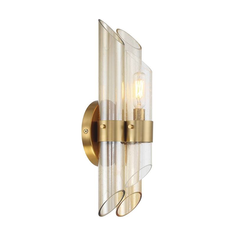 Warm Brass One Light Wall Sconce from the Biltmore Collection