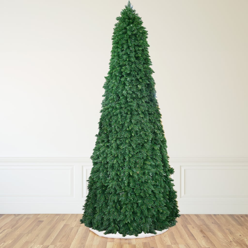 Pre-Lit Pencil Pine Artificial Christmas Tree - 15' - Clear Lights - over-10-feet