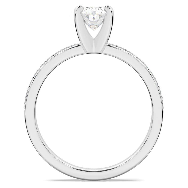 Certified 2 1/4Ct Oval Diamond Engagement Ring Gold Lab Grown