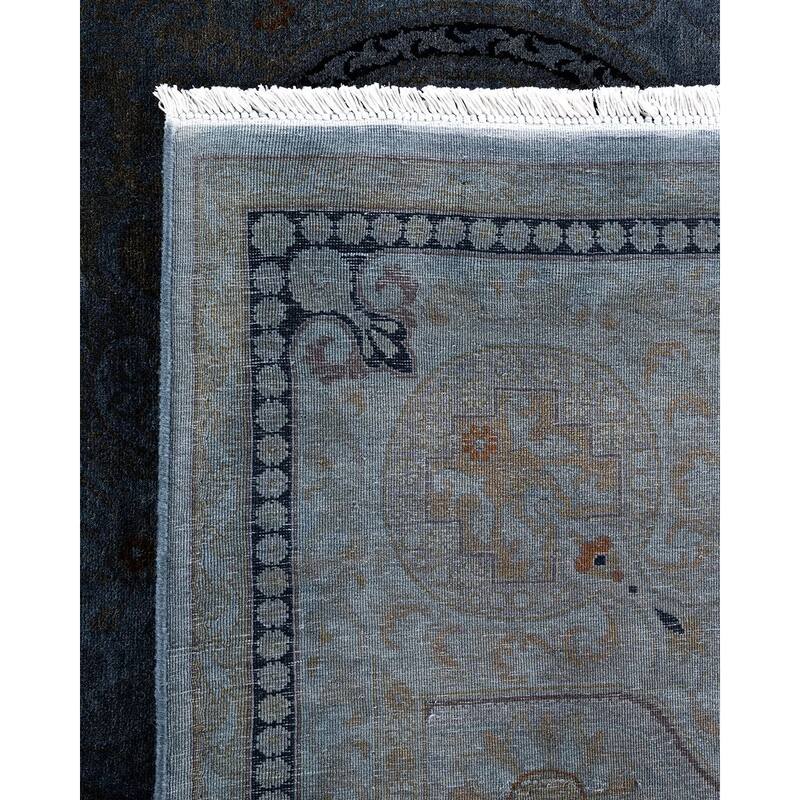 Overdyed, One-of-a-Kind Hand-Knotted Area Rug - Gray - 10' 3" x 17' 4"