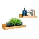 preview thumbnail 3 of 9, Handmade Rustic Luxe Floating Shelf, Set of 2