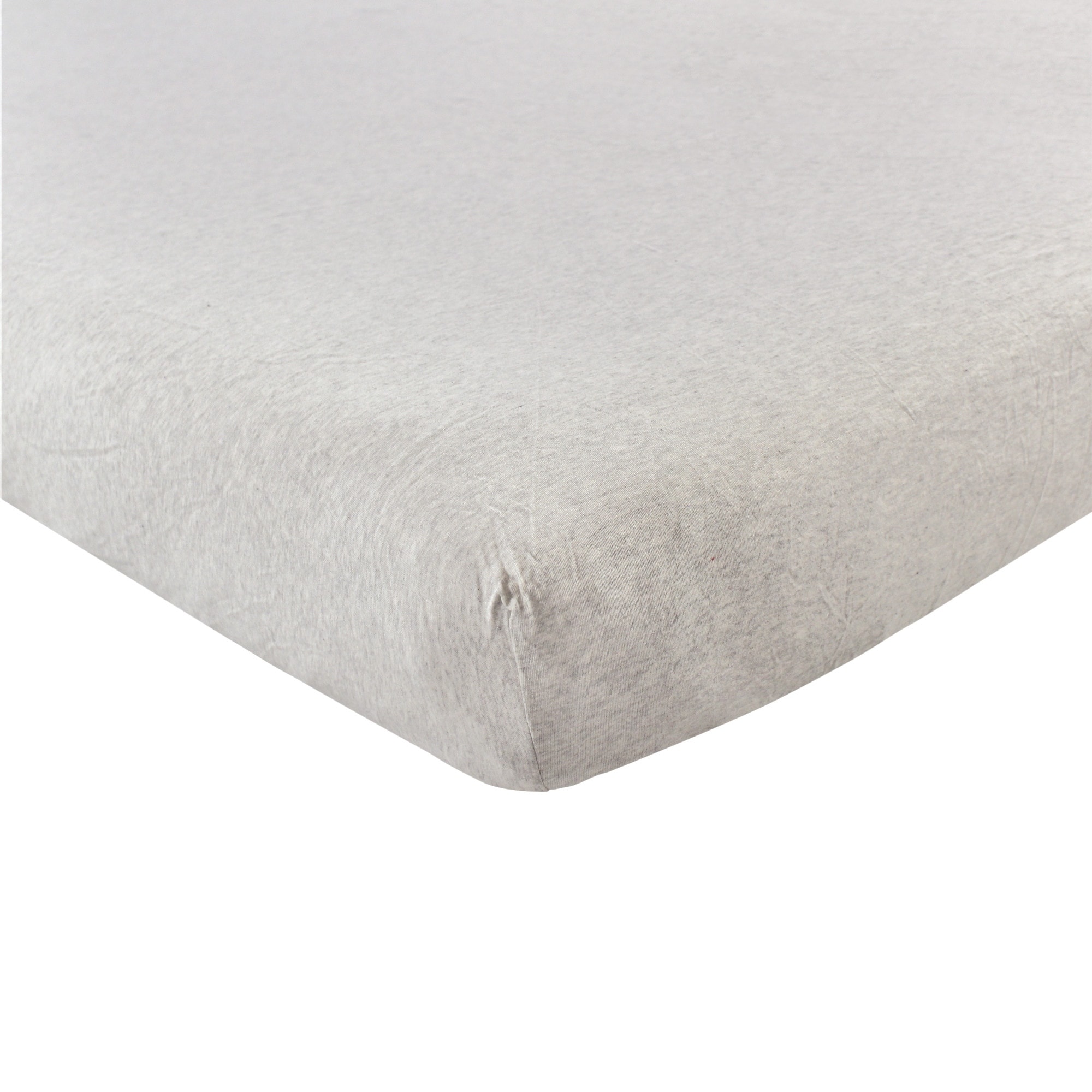 Hudson Baby Infant Cotton Fitted Crib Sheet, Heather Gray, One Size - Heather Gray - One Size