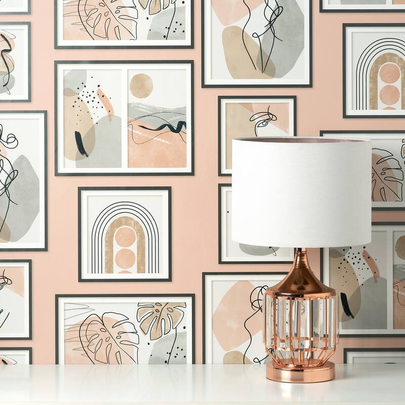 Fine Decor Krasner Pink Gallery Wallpaper