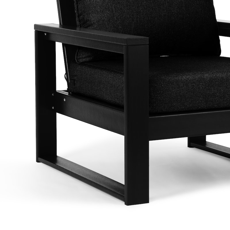Endless Patio Deep Seating Club Chair with Black Frame (Set of 2)