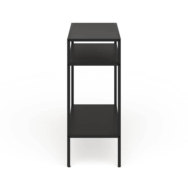 Ricardo Side Table with Metal Shelves