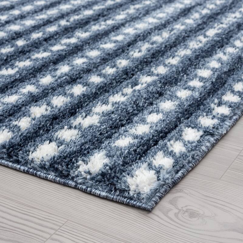 Augusta Shag Modern & Contemporary Stripe Indoor Area Rug