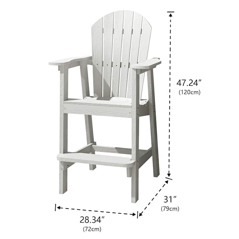 Lesly Single Barstools can Be Used Outdoors in White - 28.34"D×31.00"W×47.24"H