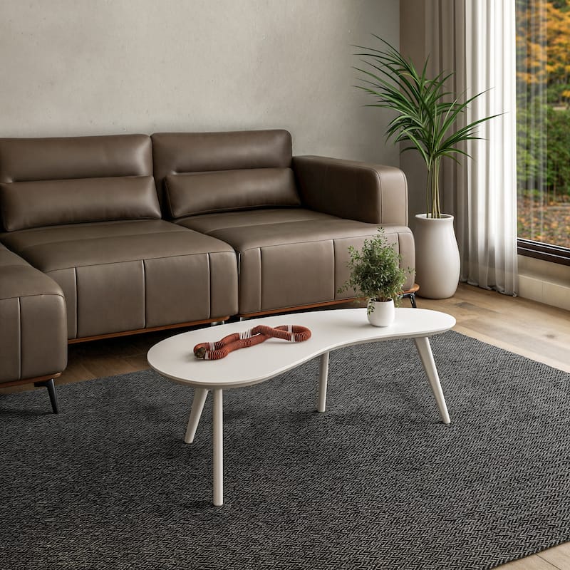 Mid Century Modern Coffee Table - White - Wood