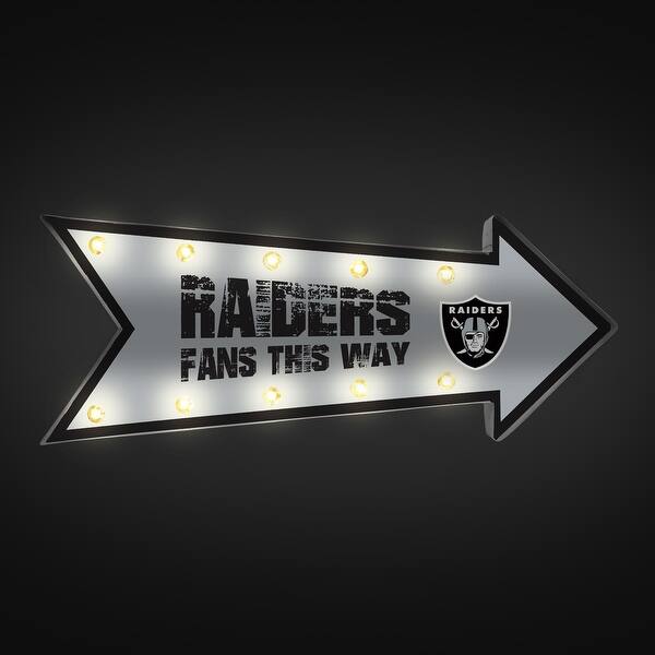 Oakland Raiders Arrow Marquee Sign