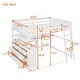 preview thumbnail 5 of 26, Wooden Full Size Loft Bed with Drawers and Desk, Platform Bed with Shelves